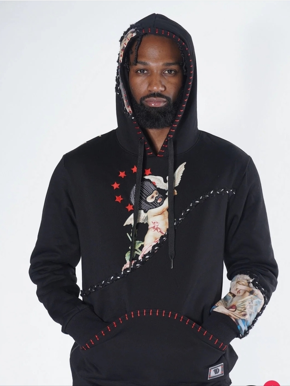 Frost Angel Pull Over Hoodie - Makobi Jeans. Size Small